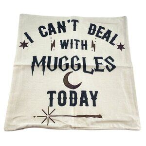 Harry Potter I Can't Deal With Muggles Pillow Cover Zip Closure 17"x17" Square